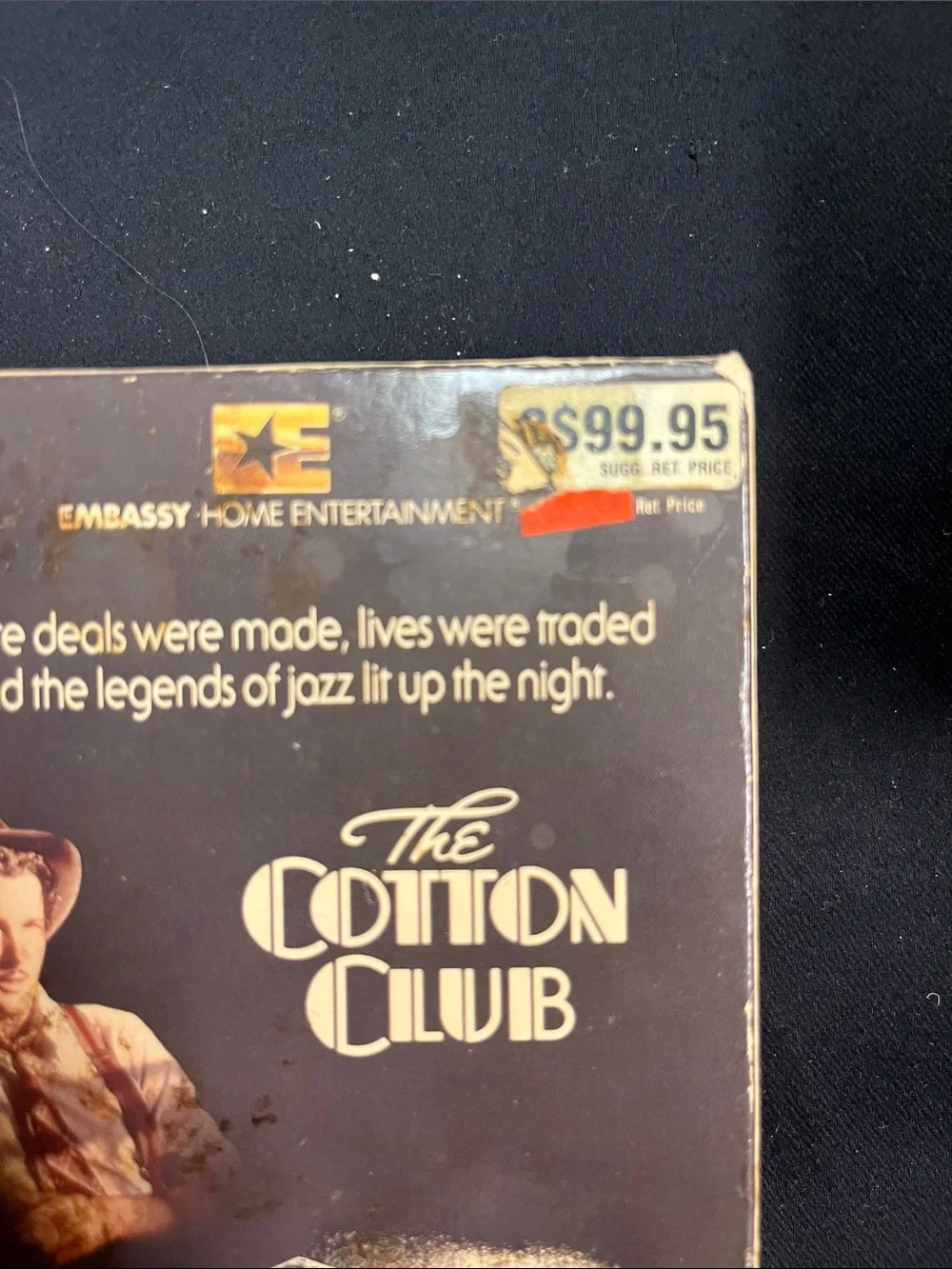 Vintage VHS Tape - The Cotton Club (Black & Cream)